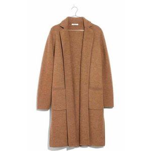 Madewell Wool Camden Sweater-Coat in Heather Caramel (Brown)